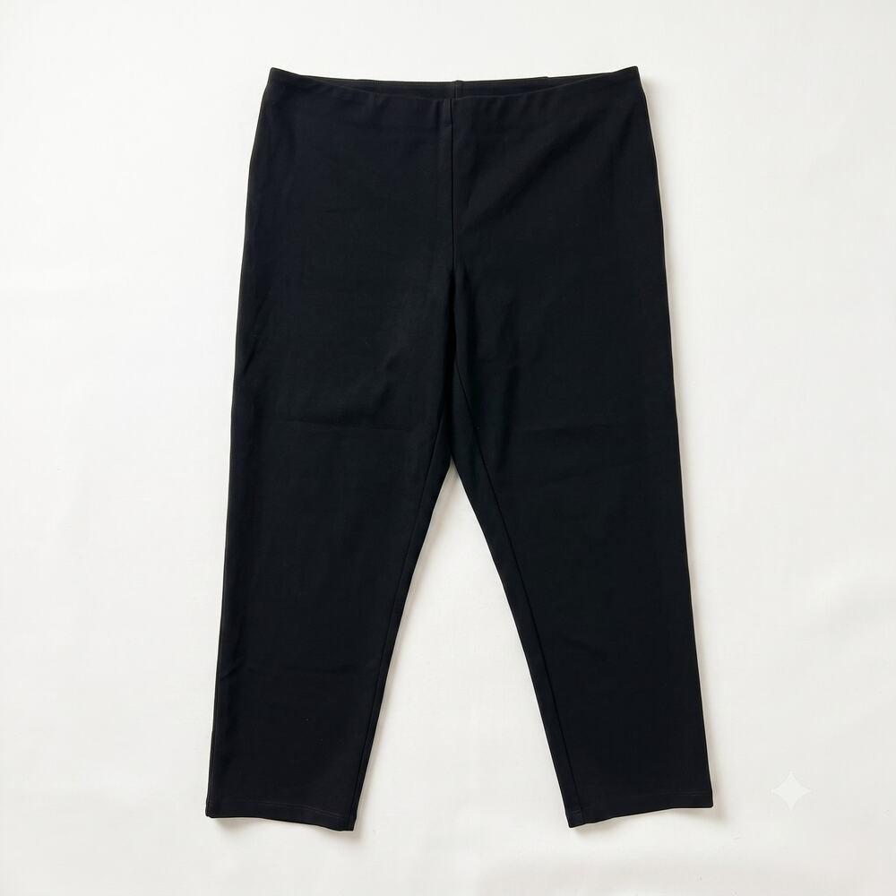 Eileen Fisher Womens L Minimalist Quiet Luxury Tailored Pull On Ankle‎ Pants